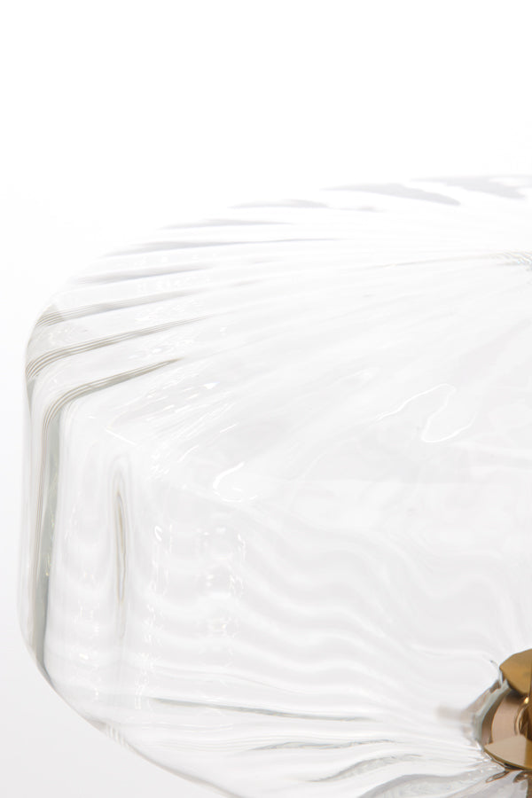 Tafellamp Pleat - Glas/Goud - Ø40cm